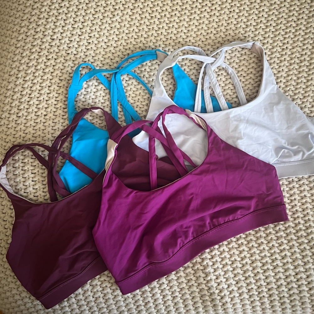 Lululemon Athletica Medium Support Sports Bras in Purple and Blue